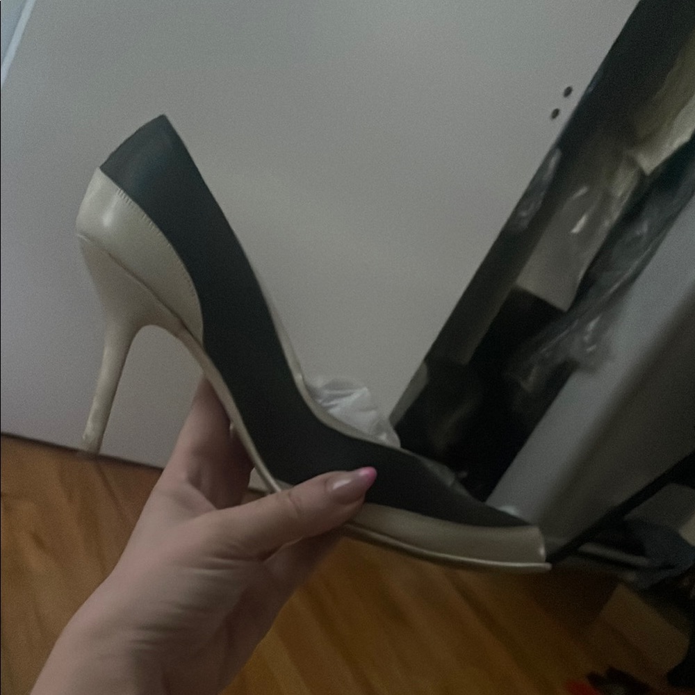 Narciso Rodriguez Black and Cream High Heels